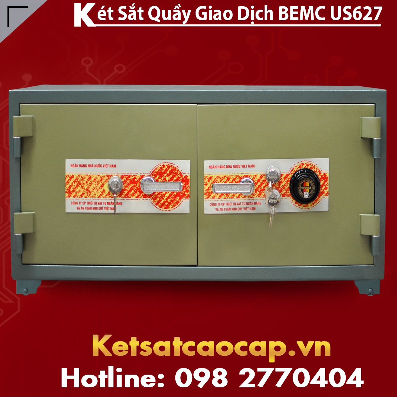 Két Sắt Ngân Hàng Quầy Giao Dịch BEMC US627 Cao Cấp Đa Dạng Uy Tín